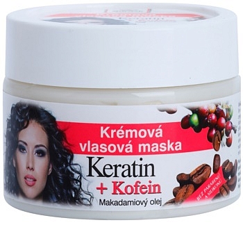 Krémová vlasová maska KERATIN + KOFEIN pro intenzivní regeneraci