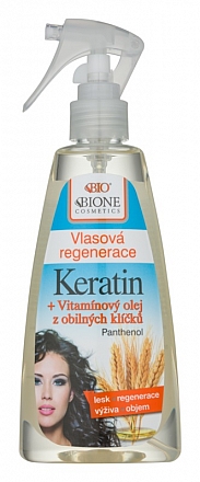 Bezoplachový regenerační kondicionér KERATIN + VITAMÍNOVÝ OLEJ Z OBILNÝCH KLÍČKŮ